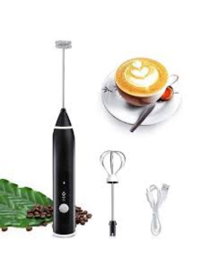 خلاط حليب قابل لإعادة الشحن من هايبر ستوك، خلاط مشروبات محمول باليد، مزود بشحن USB وشفرتين من الفولاذ المقاوم للصدأ لتحضير القهوة والبيض، والقهوة، واللاتيه، والكابتشينو، والحليب، مع 3 سرعات قابلة للتعديل. - Image 3